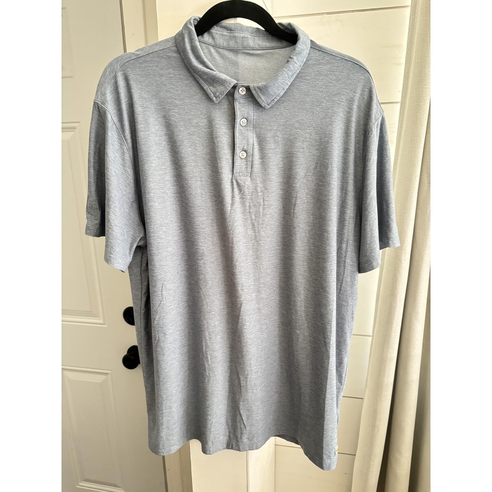 Vuori Polo Shirt Mens XL Blue Lightweight Jersey Casual Athleisure Summer Preppy